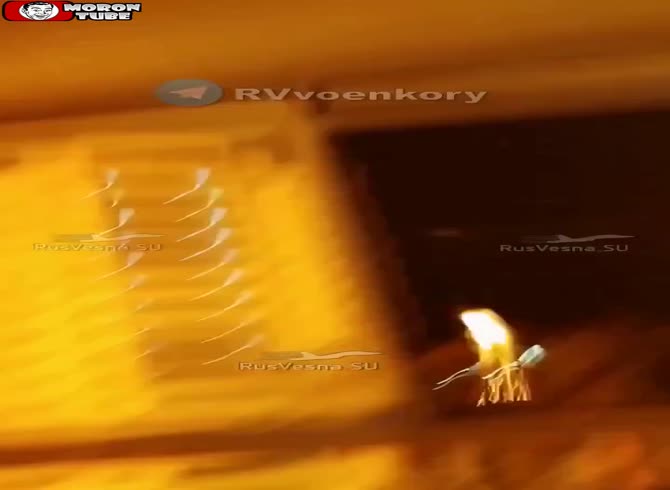Video :He captures the explosion of a Ukrainian drone near his house